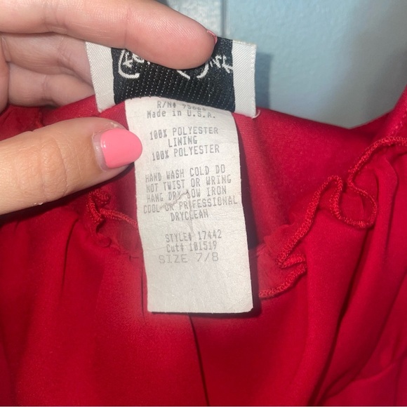 Vintage 90s Steppin’ Out Red Cami Mini Dress Medium - Picture 4 of 5
